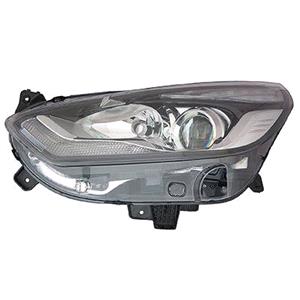 Lights, Left Headlamp (Halogen, Takes H7 / H7 Bulbs, With LED Daytime Running Light, With Black Bezel, With Bend Light, Original Equipment) for Ford S MAX 2015 on, 