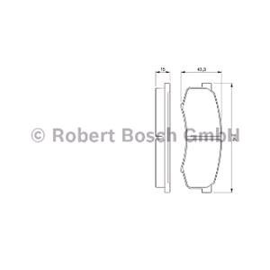 Brake Pads, Bosch Rear Brake Pads (Full set for Rear Axle)   0986424313, Bosch