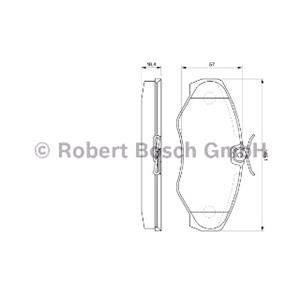 Brake Pads, Bosch Front Brake Pads (Full set for Front Axle)   0986424531, Bosch