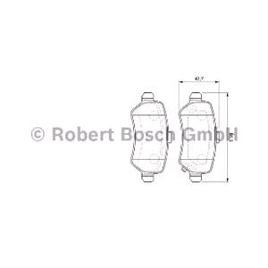 Brake Pads, Bosch Rear Brake Pads (Full set for Rear Axle)   0986424646, Bosch