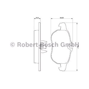 Brake Pads, Bosch Front Brake Pads (Full set for Front Axle)   0986494044, Bosch