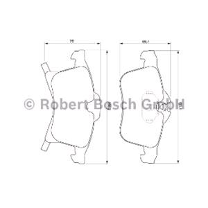 Brake Pads, Bosch Front Brake Pads (Full set for Front Axle)   0986424707, Bosch