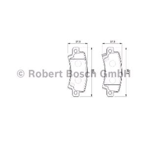 Brake Pads, Bosch Rear Brake Pads (Full set for Rear Axle)   0986424790, Bosch