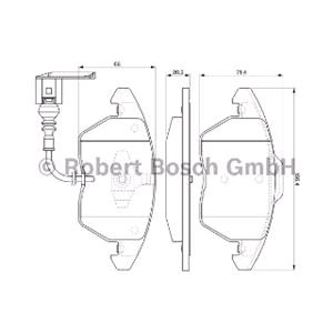 Brake Pads, Bosch Front Brake Pads (Full set for Front Axle), Bosch