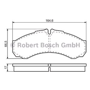 Brake Pads, Bosch Front Brake Pads (Full set for Front Axle), Bosch