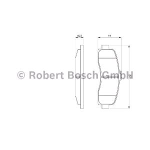 Brake Pads, Bosch Front Brake Pads (Full set for Front Axle)   0986461122, Bosch