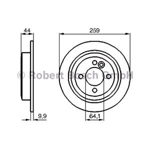 Brake Discs, Bosch Rear Axle Brake Discs (Pair)   Diameter: 259mm   0986478601, Bosch