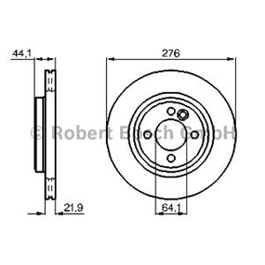 Brake Discs, Bosch Front Axle Brake Discs (Pair)   Diameter: 276mm   0986478606, Bosch