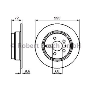 Brake Discs, Bosch Rear Axle Brake Discs (Pair)   Diameter: 295mm   0986478628, Bosch