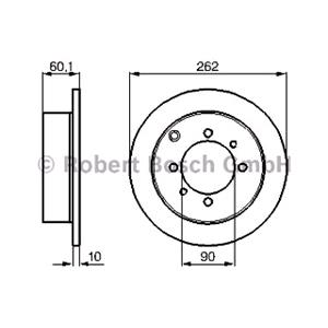 Brake Discs, Bosch Rear Axle Brake Discs (Pair)   Diameter: 262mm   0986478655, Bosch