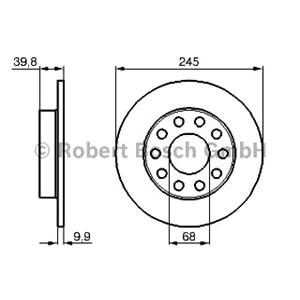Brake Discs, Bosch Rear Axle Brake Discs (Pair)   Diameter: 245mm   0986478986, Bosch