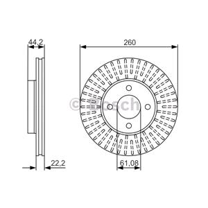 Brake Discs, Bosch Front Axle Brake Discs (Pair)   Diameter: 260mm   0986479090, Bosch