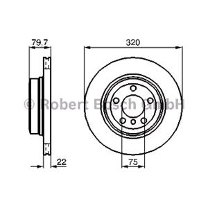 Brake Discs, Bosch Rear Axle Brake Discs (Pair)   Diameter: 320mm   0986479166, Bosch