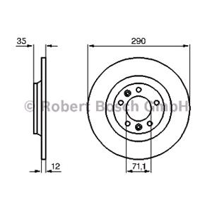 Brake Discs, Bosch Rear Axle Brake Discs (Pair)   Diameter: 290mm   0986479194, Bosch