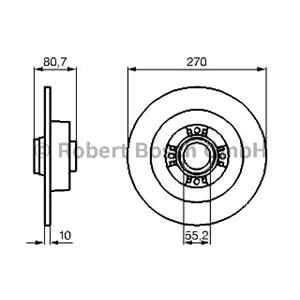 Brake Discs, Bosch Rear Axle Brake Discs (Pair)   Diameter: 270mm   0986479196, Bosch