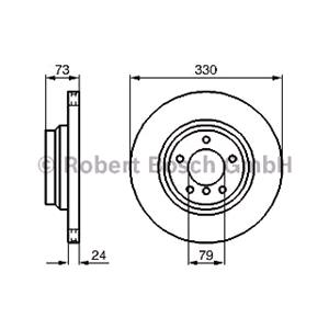Brake Discs, Bosch Front Axle Brake Discs (Pair)   Diameter: 330mm   0986479215, Bosch