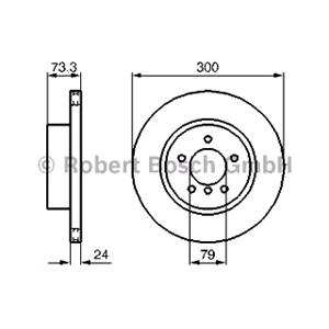 Brake Discs, Bosch Front Axle Brake Discs (Pair)   Diameter: 300mm, Bosch