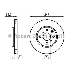 Brake Discs, Bosch Front Axle Brake Discs (Pair)   Diameter: 247mm, Bosch