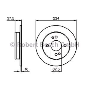 Brake Discs, Bosch Rear Axle Brake Discs (Pair)   Diameter: 234mm   0986479256, Bosch