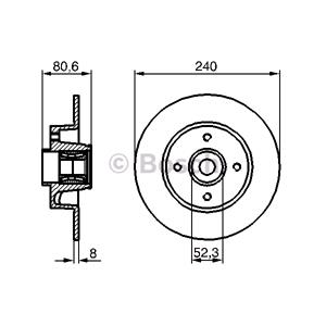 Brake Discs, Bosch Rear Axle Brake Discs (Pair)   Diameter: 240mm   0986479278, Bosch