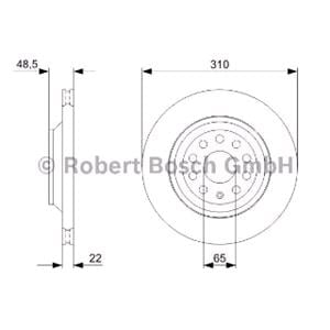Brake Discs, Bosch Rear Axle Brake Discs (Pair)   Diameter: 310mm   0986479303, Bosch