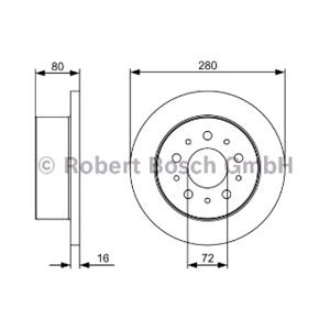 Brake Discs, Bosch Rear Axle Brake Discs (Pair)   Diameter: 280mm   0986479399, Bosch
