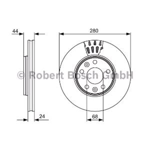 Brake Discs, Bosch Front Axle Brake Discs (Pair)   Diameter: 280mm   0986479553, Bosch