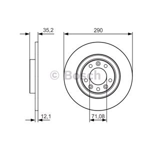 Brake Discs, Bosch Rear Axle Brake Discs (Pair)   Diameter: 290mm   0986479C25, Bosch