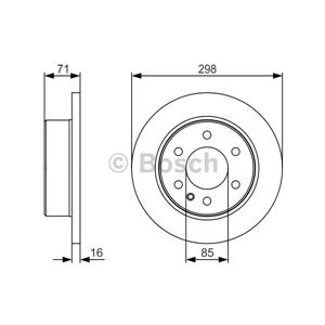 Brake Discs, Bosch Rear Axle Brake Discs (Pair)   Diameter: 298mm   0986479S05, Bosch