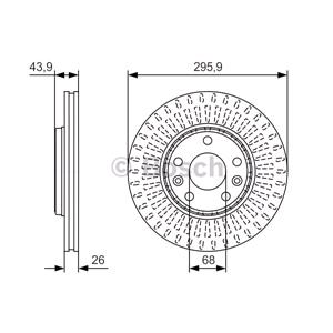 Brake Discs, Bosch Front Axle Brake Discs (Pair)   Diameter: 296mm   0986479S93, Bosch