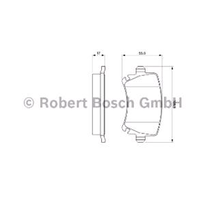 Brake Pads, Bosch Rear Brake Pads (Full set for Rear Axle), Bosch