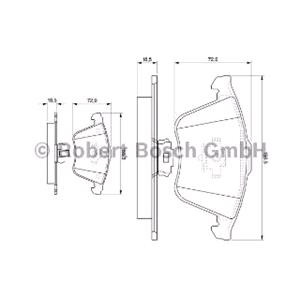 Brake Pads, Bosch Front Brake Pads (Full set for Front Axle)   0986494077, Bosch