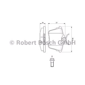Brake Pads, Bosch Rear Brake Pads (Full set for Rear Axle)   0986494095, Bosch
