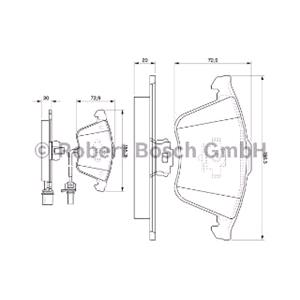 Brake Pads, Bosch Front Brake Pads (Full set for Front Axle)   0986494104, Bosch