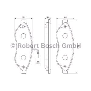 Brake Pads, Bosch Front Brake Pads (Full set for Front Axle)   0986494111, Bosch