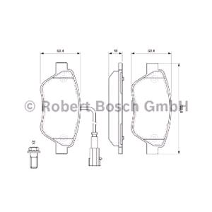 Brake Pads, Bosch Front Brake Pads (Full set for Front Axle)   0986494113, Bosch