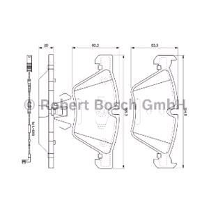 Brake Pads, Bosch Front Brake Pads (Full set for Front Axle)   0986494117, Bosch
