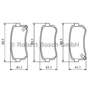 Brake Pads, Bosch Rear Brake Pads (Full set for Rear Axle)   0986494140, Bosch