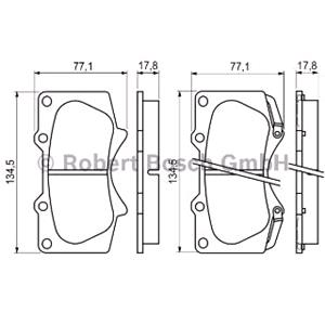 Brake Pads, Bosch Front Brake Pads (Full set for Front Axle)   0986494153, Bosch