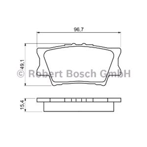 Brake Pads, Bosch Rear Brake Pads (Full set for Rear Axle)   0986494154, Bosch