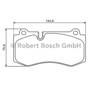 Brake Pads, Bosch Front Brake Pads (Full set for Front Axle), Bosch