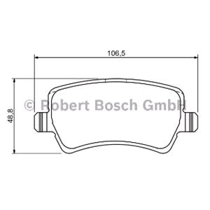 Brake Pads, Bosch Rear Brake Pads (Full set for Rear Axle)   0986494213, Bosch