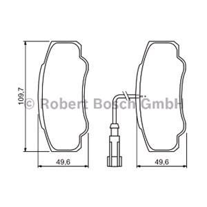 Brake Pads, Bosch Rear Brake Pads (Full set for Rear Axle)   0986494391, Bosch
