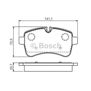 Brake Pads, Bosch Rear Brake Pads (Full set for Rear Axle), Bosch