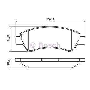 Brake Pads, Bosch Rear Brake Pads (Full set for Rear Axle)   0986495254, Bosch