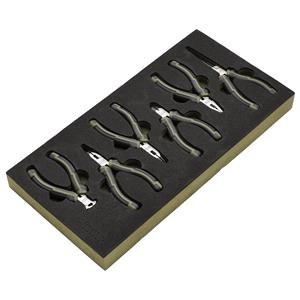 Circlip Pliers, Draper Expert 09905 Mini Pliers Set in EVA Foam Tray (6 Piece), Draper