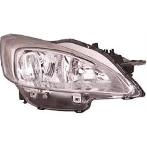 Lights, Right Headlamp (Twin Reflector, Halogen, Takes H7/H7 Bulbs, Supplied Without Motor) for Peugeot 508 2011 on, 