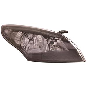 Lights, Right Headlamp (Black Bezel, Halogen, Takes H7 / H7 Bulbs, With Loadlevel Adjustment, Supplied With Motor) for Renault MEGANE Hatchback 2012 2014, 