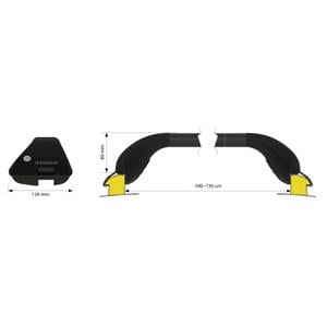 Complete set of steel roof bars, supplied with locks and keys