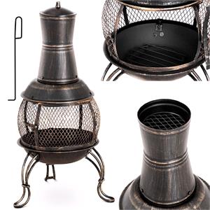 UNIPRODO Steel Patio Stove - 90cm - Black